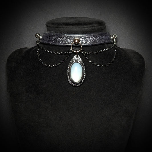 White Moonstone Choker